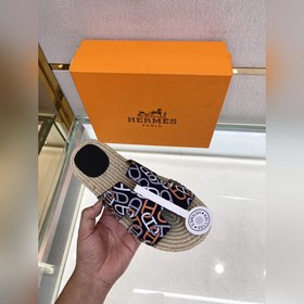 Hermes 2022 Antigua плетеные тапочки – кожаная подошва Сланцы из 