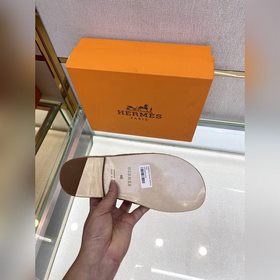 Hermes 2022 Antigua плетеные тапочки – кожаная подошва Сланцы из 