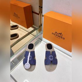 Hermes 2022 Antigua плетеные тапочки – кожаная подошва Сандалииз