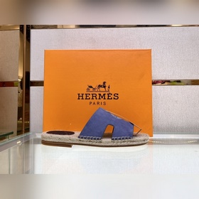 Hermes 2022 Antigua плетеные тапочки – кожаная подошва Сандалииз 
