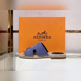 Hermes 2022 Antigua плетеные тапочки – кожаная подошва Сандалииз 