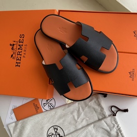 Мужские тапочки HERMES, классическая модель, которой не могут уст