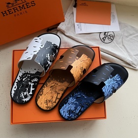 Мужские тапочки HERMES, классическая модель, которой не могут уст
