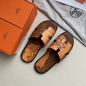 Мужские тапочки HERMES, классическая модель, которой не могут уст