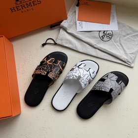 Мужские тапочки HERMES, классическая модель, которой не могут уст