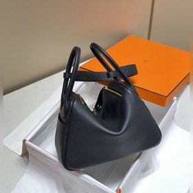 Сумка Hermès, черная с золотом Высококачественная машинная строчк