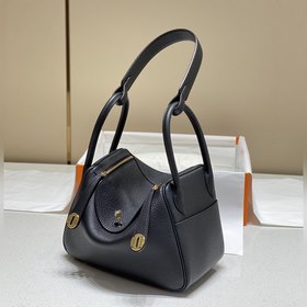 Сумка Hermès, черная с золотом Высококачественная машинная строчк