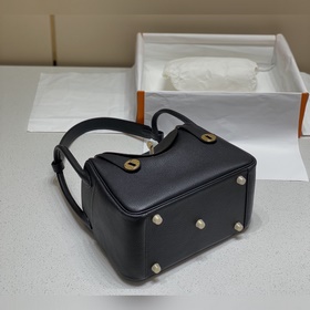 Сумка Hermès, черная с золотом Высококачественная машинная строчк