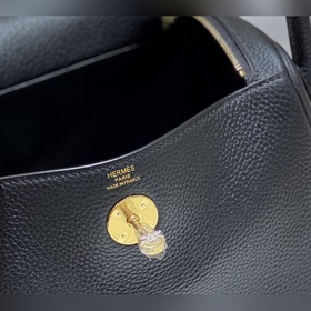Сумка Hermès, черная с золотом Высококачественная машинная строчк