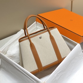Ткань с кожаной отделкой  Практичная сумка Hermès Очень выгодная
