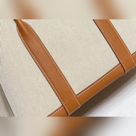 Ткань с кожаной отделкой  Практичная сумка Hermès Очень выгодная