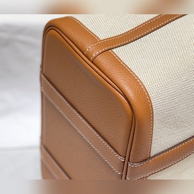 Ткань с кожаной отделкой  Практичная сумка Hermès Очень выгодная