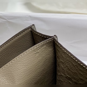 Сумка Hermes через плечо, имитация крокодиловой кожи, серо-коричн