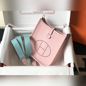 Сумка Hermès через плечо - 3Q розовая Цветной плечевой ремень, ко