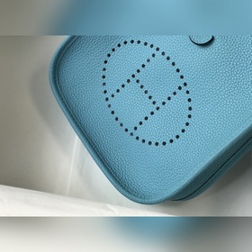 Сумка Hermès через плечо - Северный синий. Цветной ремень, кожа т