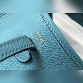 Сумка Hermès через плечо - Северный синий. Цветной ремень, кожа т