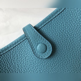 Сумка Hermès через плечо - Северный синий. Цветной ремень, кожа т