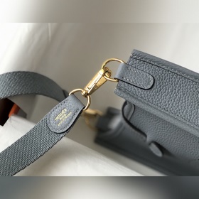 Сумка Hermès через плечо, льняной синий Цветные плечевые ремни, к