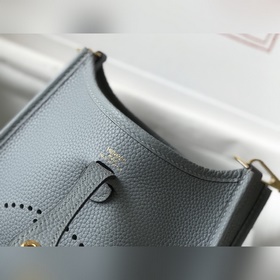 Сумка Hermès через плечо, льняной синий Цветные плечевые ремни, к