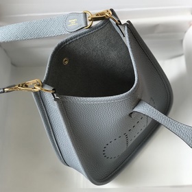 Сумка Hermès через плечо, льняной синий Цветные плечевые ремни, к