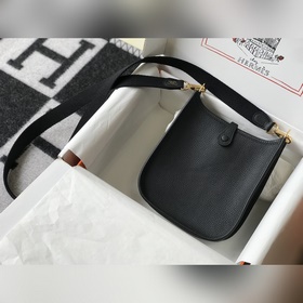 Сумка Hermès через плечо, черный Цветные плечевые ремни, кожа Tog