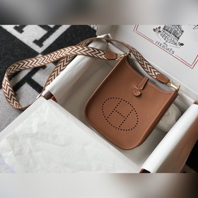 Сумка Hermès через плечо - Золотисто-коричневый. - Ремешок в тон