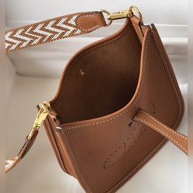 Сумка Hermès через плечо - Золотисто-коричневый. - Ремешок в тон