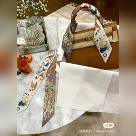 Hermès Twilly маленький шелковый платок, материал： 16M шелк с кос