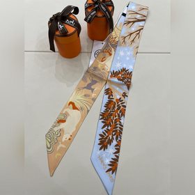 Hermès Twilly маленький шелковый платок, материал： 16M шелк с кос