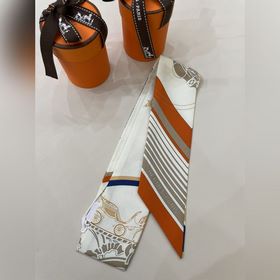 Hermès Twilly маленький шелковый платок, 100% шелк Этот небольшой