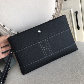 Мужская сумка Hermes (итальянская кожа теленка с текстурой личи) 