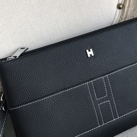 Мужская сумка Hermes (итальянская кожа теленка с текстурой личи) 