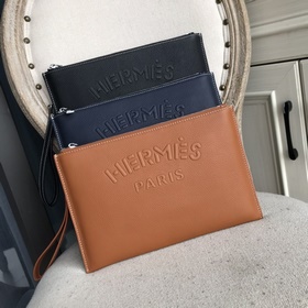 Мужская сумка Hermes (итальянская кожа теленка с текстурой личи) 