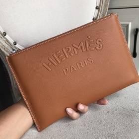 Мужская сумка Hermes (итальянская кожа теленка с текстурой личи) 