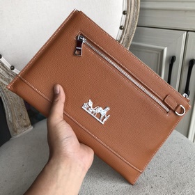 Мужская сумка Hermes (итальянская кожа теленка с текстурой личи) 