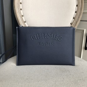 Мужская сумка Hermès (итальянская кожа теленка с текстурой личи)