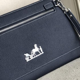 Мужская сумка Hermès (итальянская кожа теленка с текстурой личи) 
