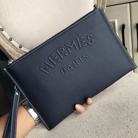 Мужская сумка Hermès (итальянская кожа теленка с текстурой личи) 