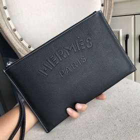 Мужская сумка Hermès (итальянская кожа теленка с текстурой личи) 