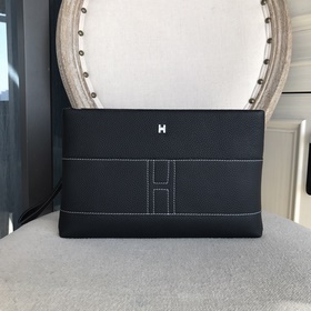 Мужская сумка Hermès (итальянская кожа теленка с текстурой личи)