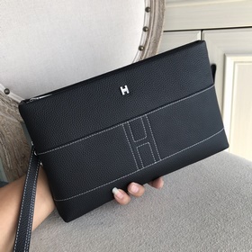Мужская сумка Hermès (итальянская кожа теленка с текстурой личи) 
