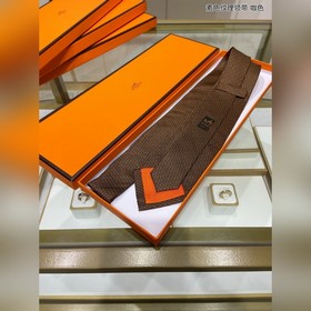 Hermès Новая коллекция галстуков для мужчин Однотонные галстуки 