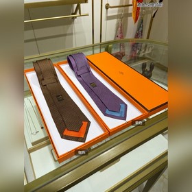 Hermès Новая коллекция галстуков для мужчин Однотонные галстуки с