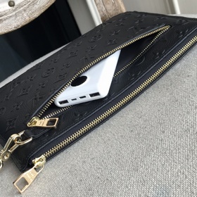 LV импортная мужская сумка-конверт из кожи с цветочным узором (ит