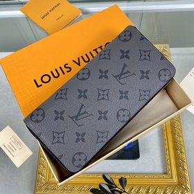 LV Новейшая серия Zippy серым цветочным узором, вертикальный коше