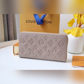 LV Кошелек на молнии Модель M81510 Изготовлен из кожи ягненка с т