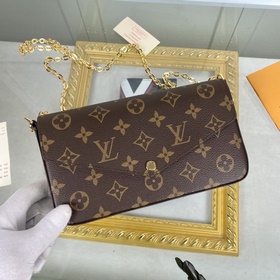 LV Модель： M61276 Старый цвет пыльцы, три предмета, сумка Pochett