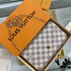 LV Модель： N63106 Белый комплект из трех предметов, сумка Felice