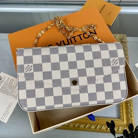 LV Модель： N63106 Белый комплект из трех предметов, сумка Felice