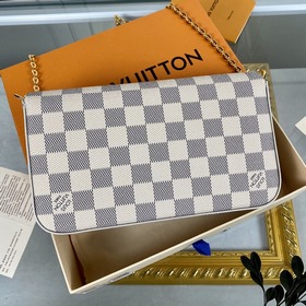 LV Модель： N63106 Белый комплект из трех предметов, сумка Felice